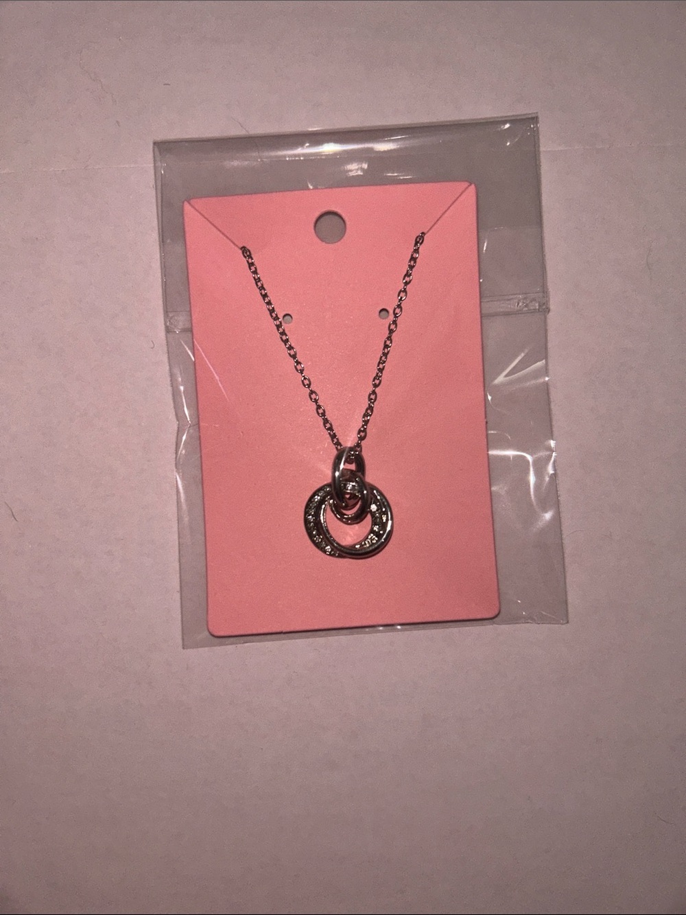 Silver Interlocking Circle Necklace - Women's Silver Pendant